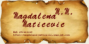 Magdalena Matićević vizit kartica